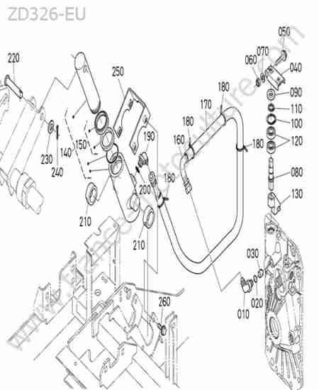 KUBOTA - ZD326 : Cylindre de relevage