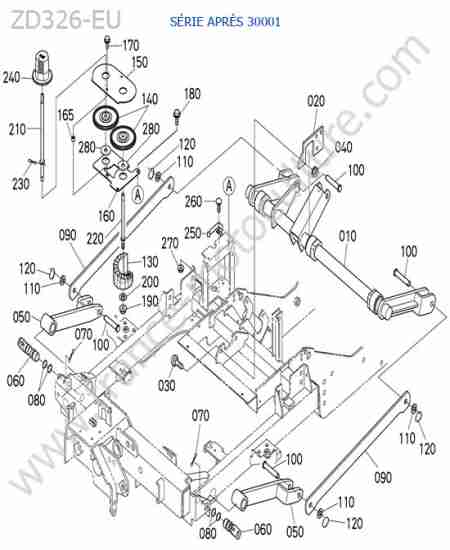 KUBOTA - ZD326 : Relevage tondeuse > 30001
