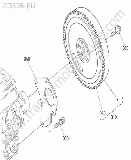 KUBOTA - ZD326 : Volant moteur
