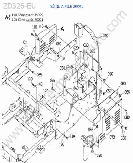 KUBOTA - ZD326 : Carter chassis > 30001