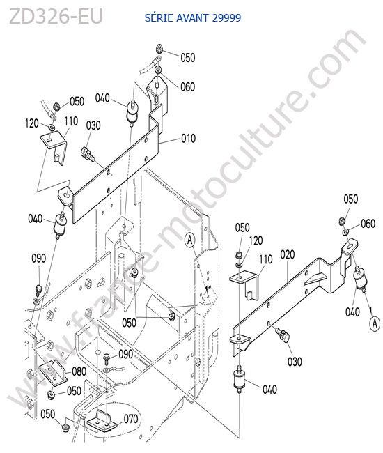 Support moteur < 29999 KUBOTA ZD326