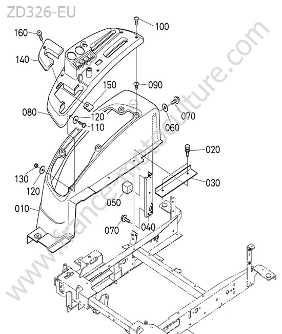 Aile droite KUBOTA ZD326