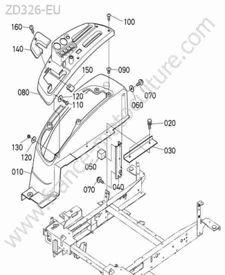 KUBOTA - ZD326 : Aile droite
