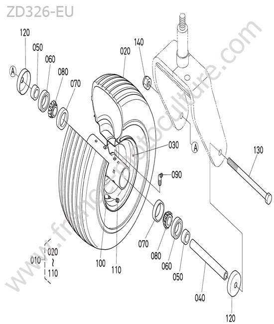 Roue avant KUBOTA ZD326