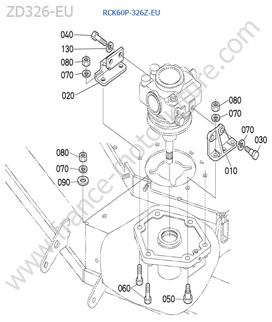 Support renvoi angle / rck60p KUBOTA ZD326