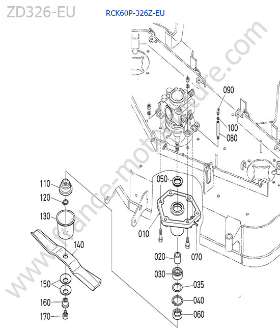 Support lame centre / rck60p KUBOTA ZD326