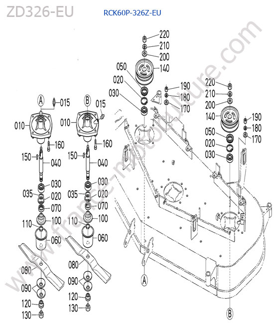 Support lame lateral / rck60p KUBOTA ZD326