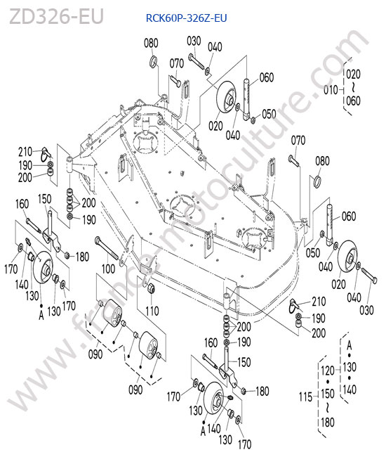 Roue galet / rck60p KUBOTA ZD326