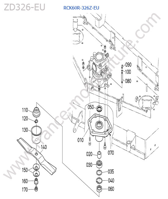 Support lame centre / rck60r KUBOTA ZD326