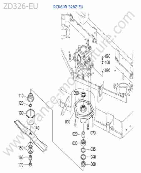 KUBOTA - ZD326 : Support lame centre / rck60r