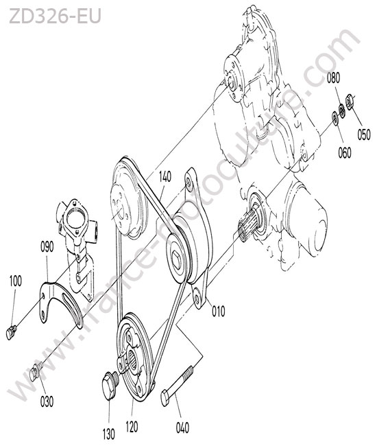Poulie / dynamo KUBOTA ZD326