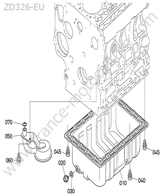 Carter huile KUBOTA ZD326