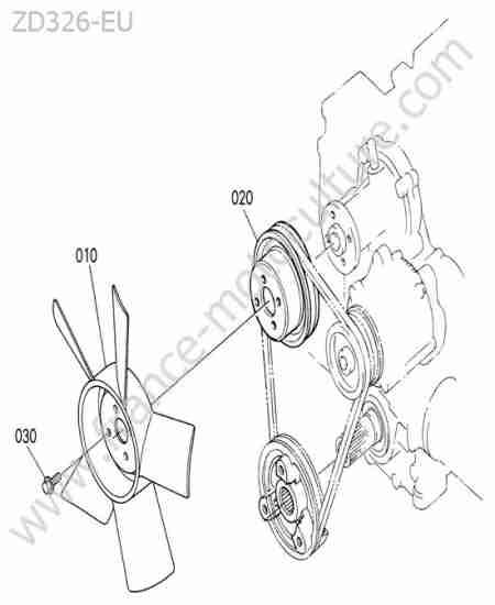 KUBOTA - ZD326 : Ventilateur