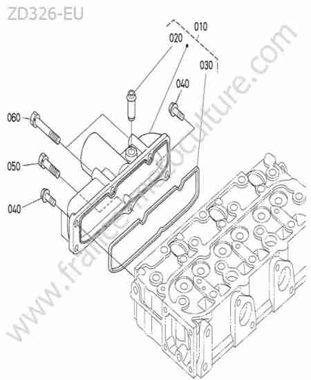 KUBOTA - ZD326 : Collecteur admission