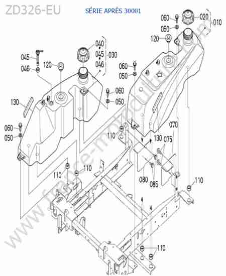 KUBOTA - ZD326 : Reservoir carburant > 30001
