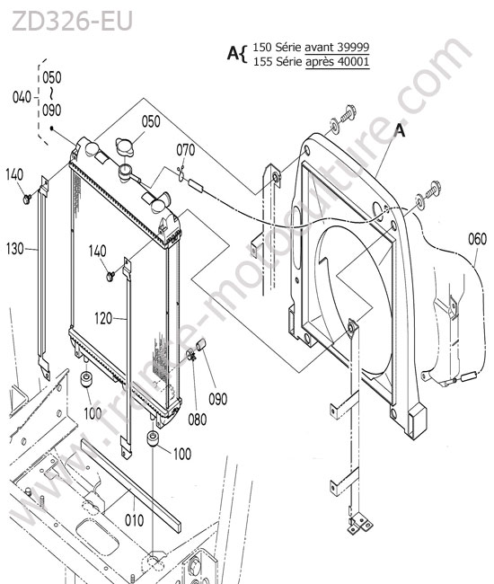 Radiateur KUBOTA ZD326