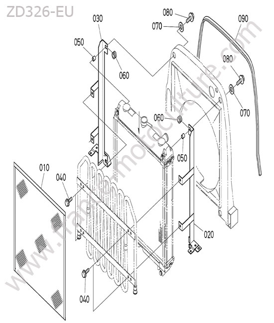Grille radiateur KUBOTA ZD326