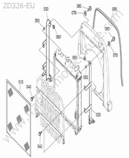 KUBOTA - ZD326 : Grille radiateur