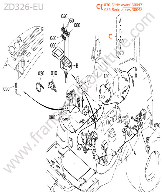 Faiscau electrique KUBOTA ZD326