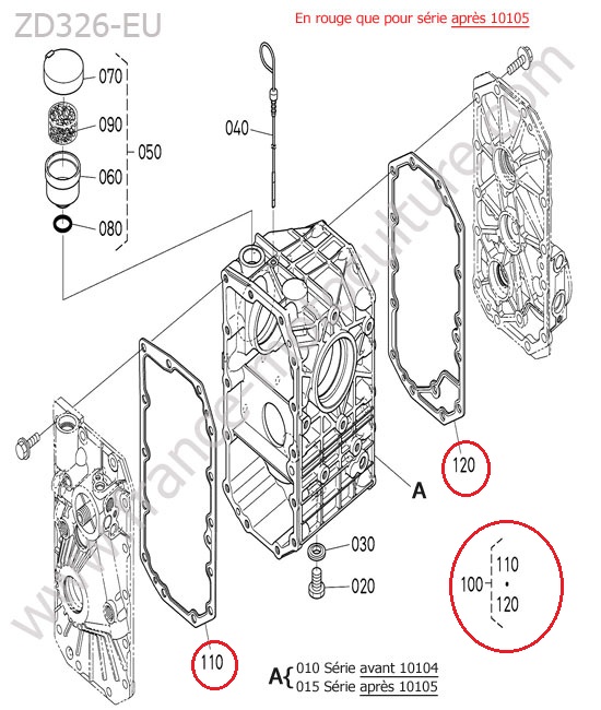 Carter transmission KUBOTA ZD326