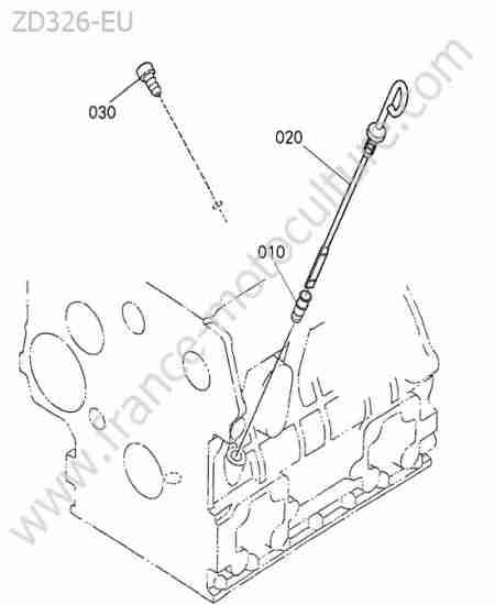 KUBOTA - ZD326 : Jauge huile