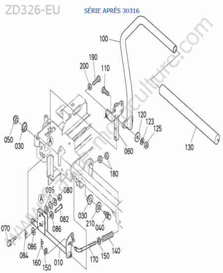 KUBOTA - ZD326 : Levier droit > 30316
