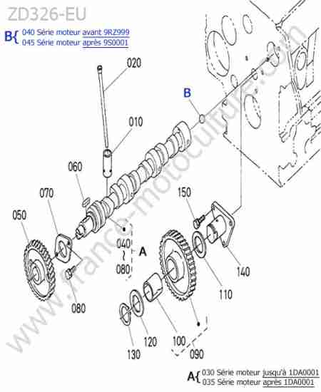 KUBOTA - ZD326 : Arbre a cames