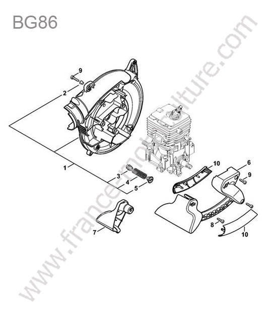 Carter turbine interieur STIHL BG86