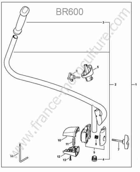 STIHL - BR600 : Guidon