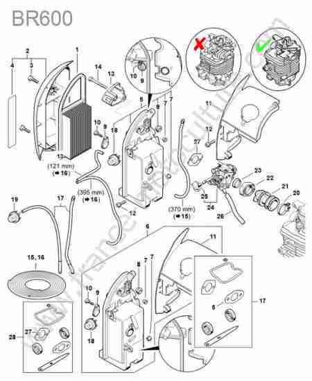 STIHL - BR600 : Filtre air / admission