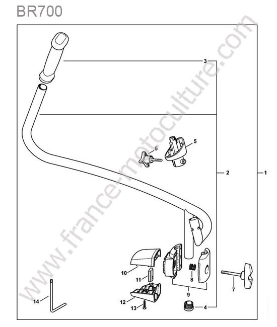 Guidon STIHL BR700
