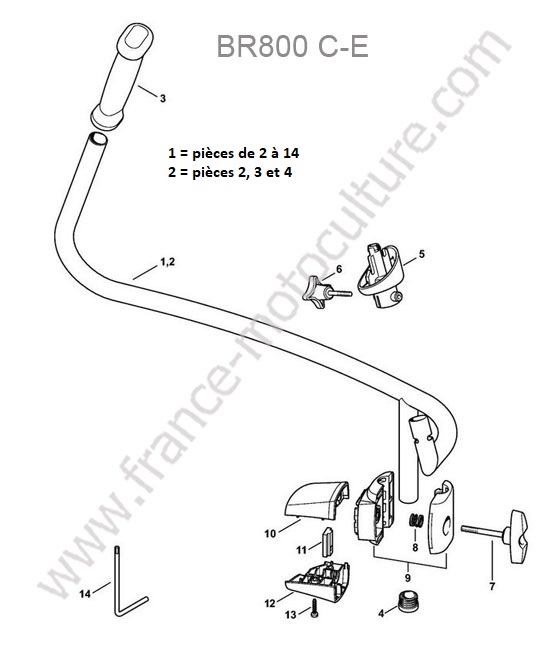 Guidon STIHL BR800