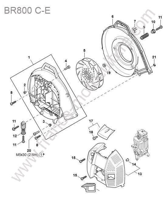 Turbine / capot STIHL BR800
