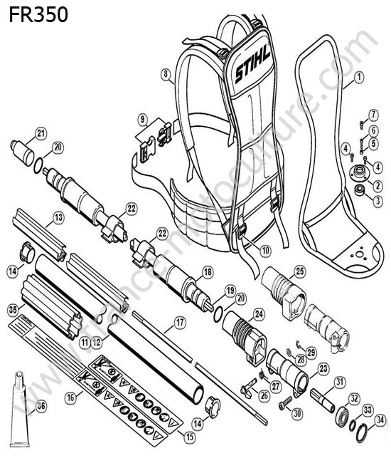 Flexible / cadre STIHL FR350