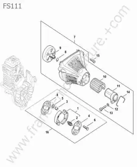 STIHL - FS111 : Embrayage