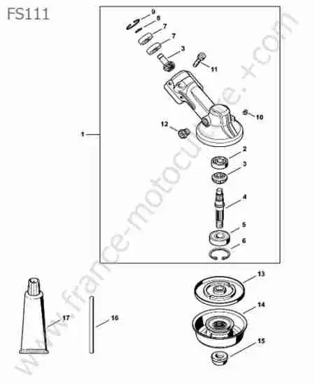 STIHL - FS111 : Tete / reducteur