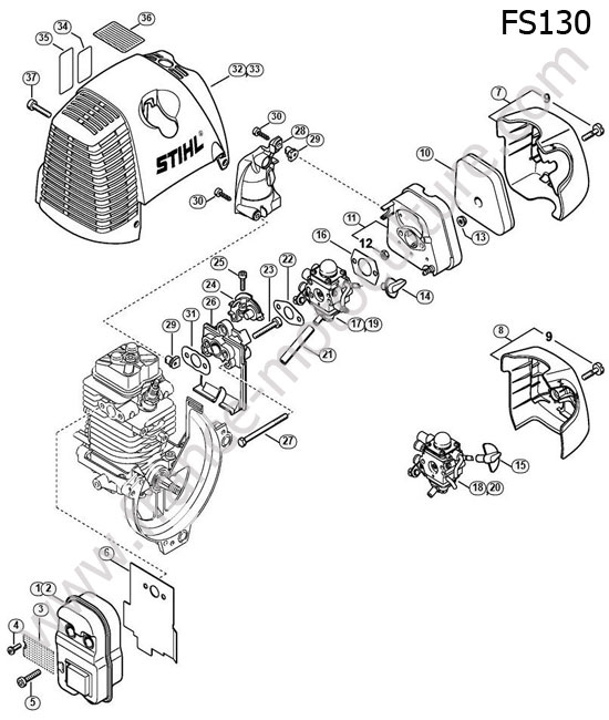 Admission / Echappement STIHL FS130