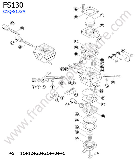 Carburateur c1q-s173a STIHL FS130