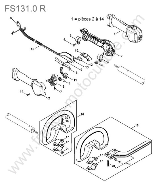 Poignee STIHL FS131-0R