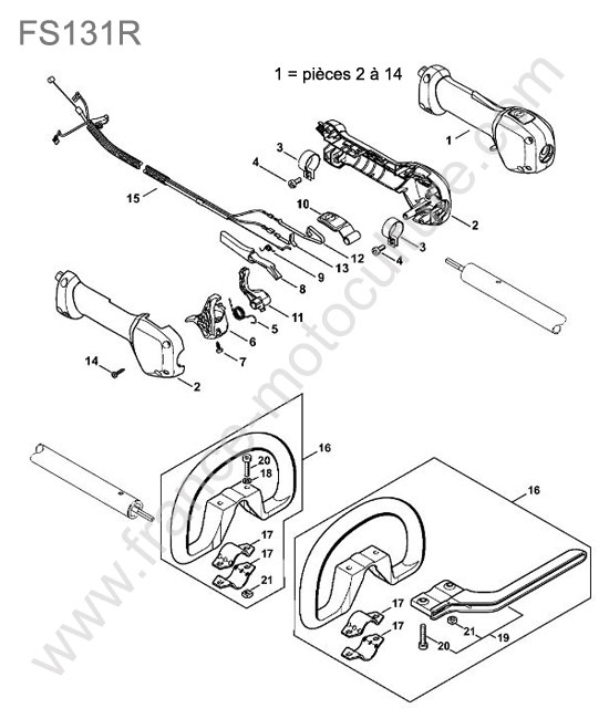 Poignee STIHL FS131-R