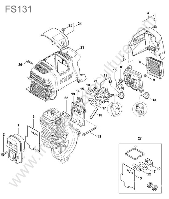 Echappement / admission STIHL FS131