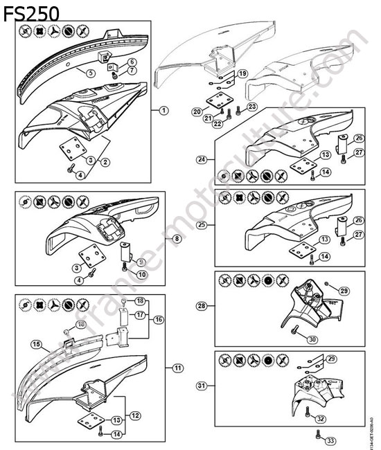 Capot protecteur STIHL FS250