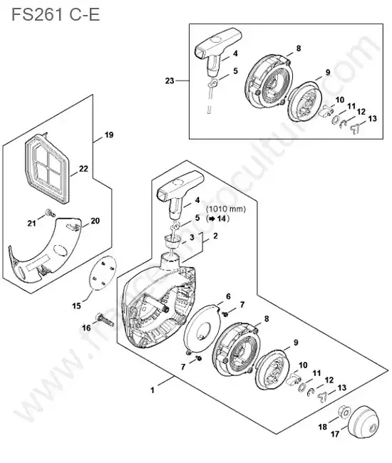 Schema assemblage (Lanceur) de STIHL FS261-1 Vue éclatée (Lanceur) pour STIHL - FS261-1