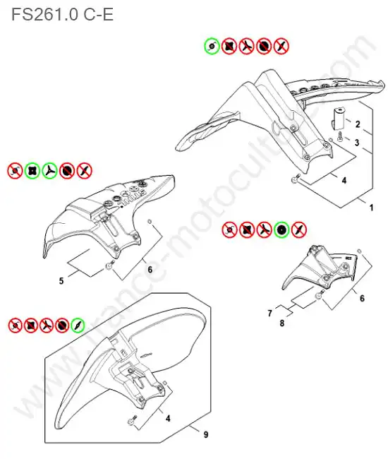 Schema assemblage (Protection) de STIHL FS261-2 Vue éclatée (Protection) pour STIHL - FS261-2