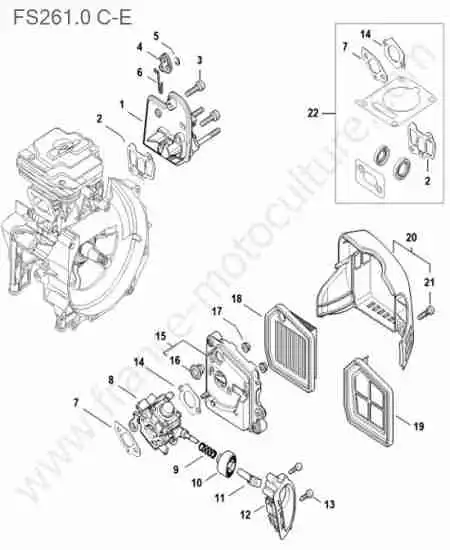 STIHL - FS261-2 : Admission / filtre air