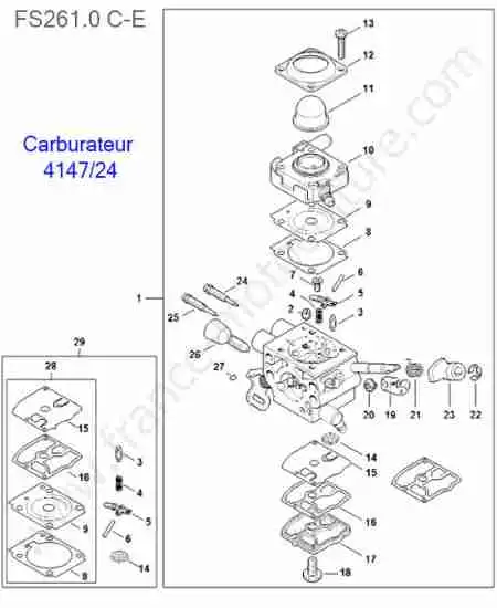 STIHL - FS261-2 : Carburateur 4147/24