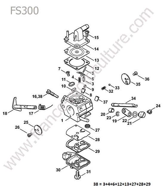 Carburateur c1q-s51 STIHL FS300
