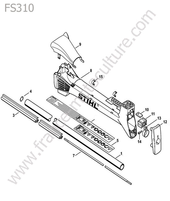 Tête De Boîte Vitesses Avec Coupelle & Contre-Écrou Pour Débroussailleuse Stihl FS300 FS310 FS350 FS400 FS450 FS480