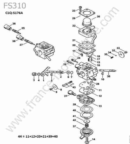 STIHL - FS310 : Carburateur c1q-s176a