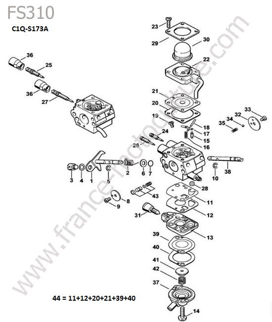Carburateur c1q-s173a STIHL FS310